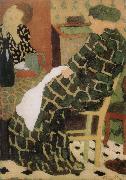 Edouard Vuillard Table of the mother and daughter oil painting on canvas